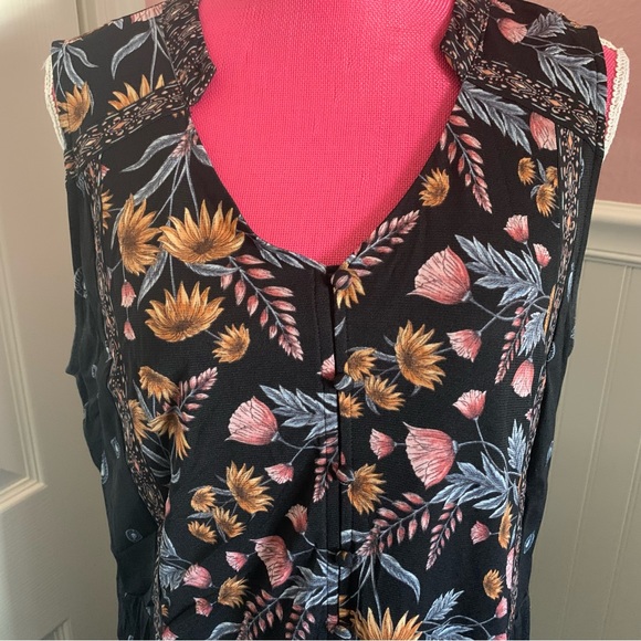 Bohemian Floral Sleeveless Shift Dress Style & Co size XL - Picture 3 of 12